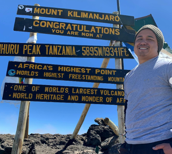 Nick at the summit of Mt. Kilimanjaro